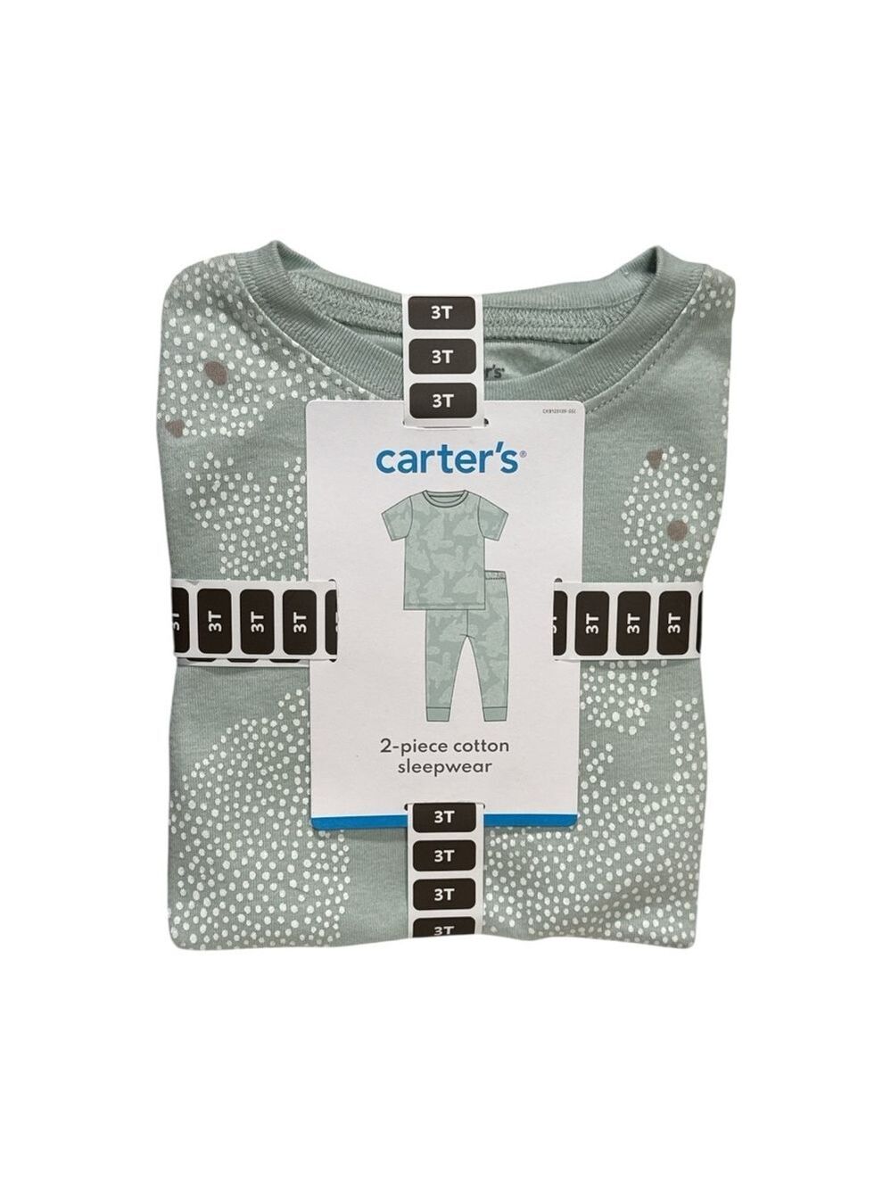 Carter's Sage Green Cotton Sleepwear Set Size 3T